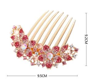 FS055 Moda Flor Peines para el cabello Aleación de diamantes de imitación Peines para el cabello Joyería para el cabello de boda al por mayor - Product Image 2