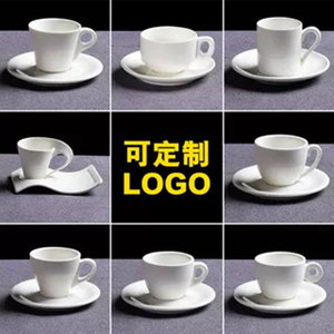Tazza da Espresso con Piattino 60 ml, Stile Europeo Minimalista, Ceramica Bianca Pura di Grado Commerciale, Logo Personalizzabile, Prodotta a Chaozhou - Product Image 2