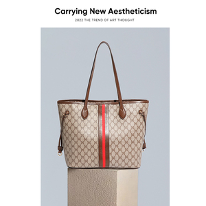 Borsa Tote Retrò Grande Capienza Stampa Old Flower Borsa a Spalla Singola Borsa Sottobraccio Stile Elegante e Casual per Donna - Product Image 4