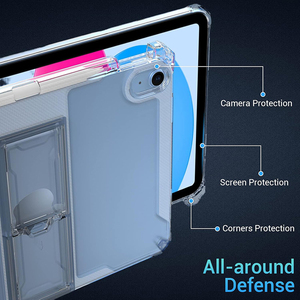 เคสใสสำหรับ iPad A16 รุ่นที่ 11 ขนาด 11 นิ้ว ปี 2025 / iPad รุ่นที่ 10 ขนาด 10.9 นิ้ว ปี <span class=keywords><strong>2022</strong></span> พร้อมที่ใส่ดินสอและขาตั้ง ฝาหลัง TPU นิ่ม - Product Image 3