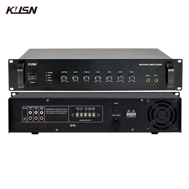 2U OEM/ODM 80W Combined Constant Voltage Mixer Power Amplifier for Home Office School PA System