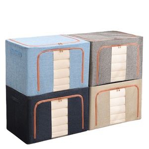 Large Capacity 66/100L Foldable Eco-Friendly Simple Modern Lightweight Square Design Cloth <b>Storage</b> Organizer Bag Waterproof - Product Image 1