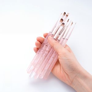 Juego de 13 Pinceles de Nailon <span class=keywords><strong>para</strong></span> Decoración de Uñas, Color Rosa Mármol, Pinceles Profesionales <span class=keywords><strong>para</strong></span> <span class=keywords><strong>Delineado</strong></span>, Degradado y Detalles - Product Image 5