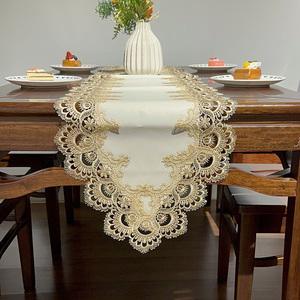 أنيق خمر نمط الأزهار المطرزة الكمال كما وشاح مضمد ، عداء الجدول المنسوجة - Product Image 4