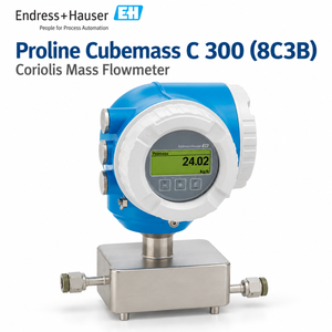 เครื่องวัดอัตราการไหลแบบ Coriolis รุ่น Endress+Hauser Cubemass C 300 8C3B แบบอัจฉริยะขนาดกะทัดรัด พร้อม WLAN สำหรับแท่นทดสอบแบบ Skid Test Rig และหุ่นยนต์ - Product Image 1