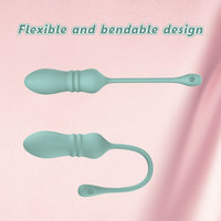 YLove Oeufs Vibrants Pénétrants pour Femmes, Masseur Clitoridien en Silicone Liquide, Jouet Sexuel, 10 Modes de Vibration, Rechargeable par USB, Étanche