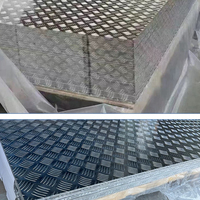 Pelat Aluminium Embos 0.3-0.8mm dengan Desain Pola Berlian Kulit Jeruk - Layanan Pemotongan & Pengelasan