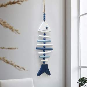 Décor mural en bois flotté poisson, décor <span class=keywords><strong>de</strong></span> <span class=keywords><strong>salle</strong></span> <span class=keywords><strong>de</strong></span> <span class=keywords><strong>bain</strong></span> porche - Product Image 5