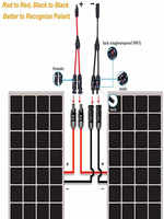 Adaptateur en Y 3 voies pour panneaux solaires photovoltaïques, étanche, 50A, 2 entrées 1 sortie, fils rouge et noir, Y3
