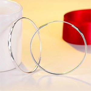 Créoles en <span class=keywords><strong>argent</strong></span> 925, créoles rondes, bijoux de mode, boucles d'oreilles pour femmes bohème, grands clous <span class=keywords><strong>argent</strong></span>és, accessoires de boucles d'oreilles - Product Image 4