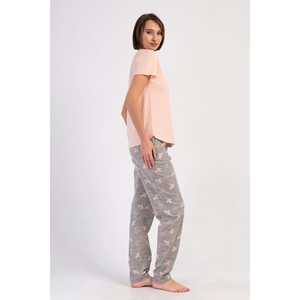 Ensemble de pyjama pour femmes, durable, col rond, manches courtes, ovale, fermeture boutonnée et taille élastique, logo personnalisable pour vêtements de maison - Product Image 2