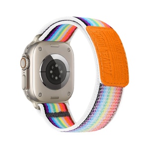 Bracelet de montre en nylon tressé Upro OEM personnalisé avec étiquette en cuir pour Apple Watch S11 10 9 Ultra 3 38-49mm - Product Image 6