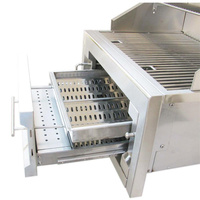 Barbecue pliant au gaz en acier inoxydable avec brûleur latéral, barbecue de camping portable