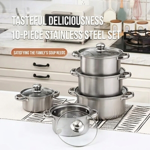 Lot de 5 casseroles de cuisson en acier inoxydable avec poignée, 18cm, 20cm, 22cm, 24cm, 26cm, pour la cuisine domestique, vente en gros à prix réduit - Product Image 5