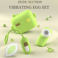 Kovida Masturbations-Ei Klitoris-Stimulator Fernbedienung Kopfhörer-Form Liebes-Saugspielzeug Kabelloses Vibrations-Ei für Frauen