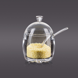 <span class=keywords><strong>Set</strong></span> Ecologico per Conservazione Alimenti in Cucina, Organizzatore Classico in Acrilico per Spezie, Contenitori Trasparenti per Sale, Zucchero e Spezie - Product Image 3