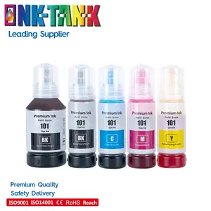 INK-TANK 101 Premium Color Compatible Bulk Bottle Water Based Refill Ink for Epson EcoTank L6276 L4150 L6170 L6290 Printer