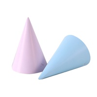 Chapeau d'anniversaire couleur macaron 16 cm, fournitures de fête, papier coloré, carton blanc de haute qualité, exclusivité transfrontalière HQ175 pour enfants