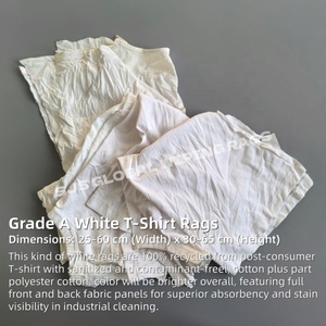 Trapos de Camiseta Blancos 100% Algodón - Súper Absorbentes, Tipo Reciclado, Paquetes a Granel de 10kg-25kg para Limpieza - Product Image 2