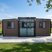 Maison préfabriquée de luxe 20/40 pieds, conteneur portable extensible, villa mobile pliable 2, 3, 4 ou 5 chambres