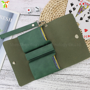 Étui à cartes en cuir PU YY pour 2 jeux de cartes de poker, pochette pour cartes, porte-cartes pour les voyages, rangement pour cartes à jouer, cadeau pour papa - Product Image 5