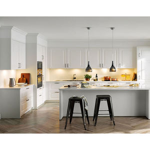 מודרני אוכל חדר להרכבה עצמית מטבחים ארון סט עיצוב מוכן לשמוש לבן pvc קצף לוח עץ מטבח ארונות - Product Image 4