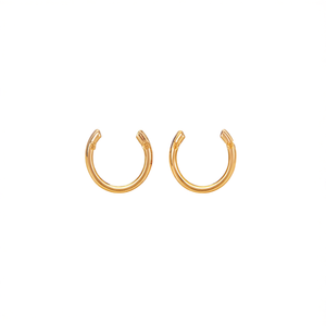 Pendientes de Aro de Acero Inoxidable Chapados en Oro, Sostenibles, Resistentes, de Tamaño Pequeño, Joyería de Moda - Product Image 2