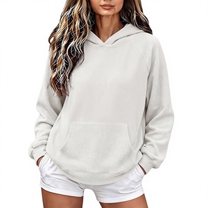 Unisex <b>White</b> Dinosaur Print Hooded Sweatshirt Long Oversized Casual Pocket Hoodie Knitted Cotton French Terry Autumn Wear - Product Image 2