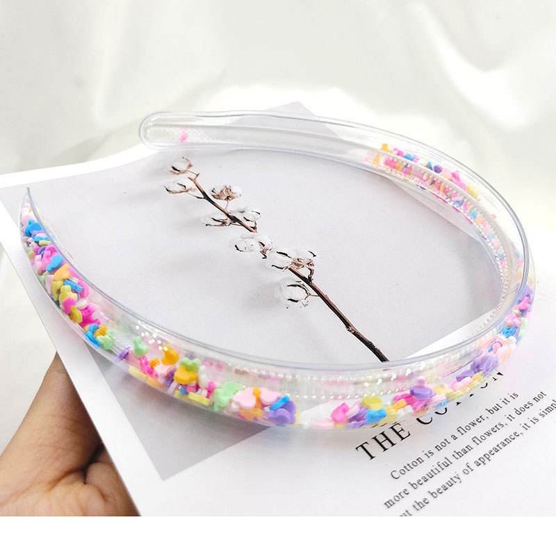 New Style Children's Transparent PVC Sequined Headband Factory Direct Sales Children's Hair Accessories