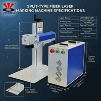 Mesin Penanda Laser untuk Kayu, MDF, Kertas, Logam, Plastik, Label, Logo, Tombol Keyboard, Huruf Kecil, dengan Sumber Laser Fiber JPT 30W