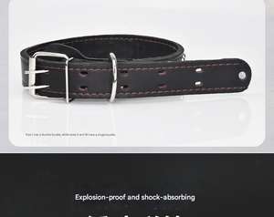 Hochwertiges Lederhalsband für Hunde mit Metallschnalle und Glocke für sichere Tieridentifikation und tägliche Spaziergänge - Product Image 4