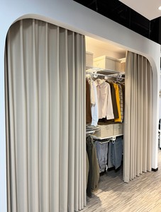 Cortina de Separación para Armario, Guardarropa, Dormitorio, Comedor o Sala de Estar, Extensible, Enrollable, <span class=keywords><strong>con</strong></span> Cierre, a Prueba de Polvo - Product Image 4