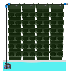 Maceta <span class=keywords><strong>Vertical</strong></span> de Plástico de Diseño Moderno, Apilable y Colgante, con Sistema de Riego por Goteo - Product Image 6