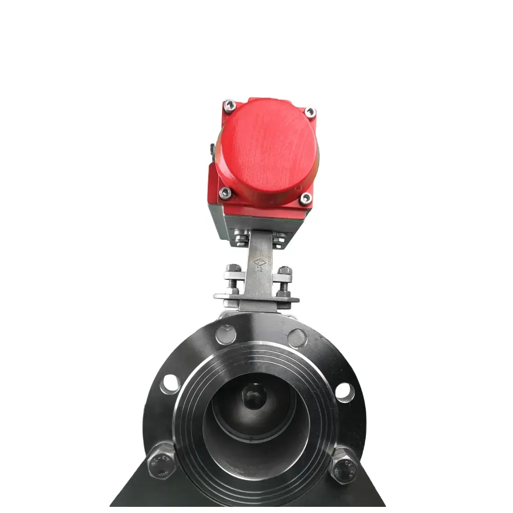 XinYi DN65 Flanged Air Operated Spring Return Pneumatic Control Ball Valve for Steam water oil