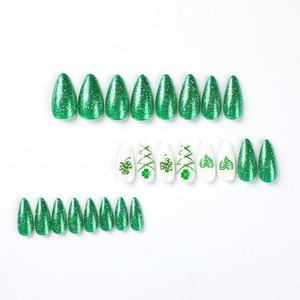 Uñas Postizas de Gel con Diseño de Ojo de Gato, 24 Piezas, Venta al por Mayor, Marca Privada, para el Día de San Patricio - Product Image 4