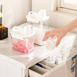 Caja de almacenamiento de detergente para ropa, contenedor de plástico rectangular de 1100Ml, 1800Ml, 2300Ml, para almacenamiento en el baño, necesidades diarias - Product Image 4