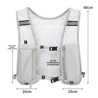 WRELS Laufweste Sofort Lieferbar Reflektierende Leichte Rucksackweste Verstellbare Lauf-Hydrationsweste Sport-Fitness-Hydrationsrucksack