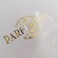 Autocollants de transfert UV 3D avec logo personnalisé, étiquette d'emballage, autocollant de transfert DTF doré, étiquette métallique imperméable pour flacon de parfum