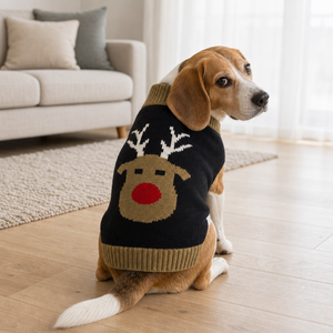 Acrylic Pet <strong>Dog</strong> Christmas Sweater <strong>Xmas</strong> Reindeer Printed Knit <strong>Jumper</strong>, Soft Warm Winter Costume for Puppy Medium Large <strong>Dogs</strong> - Product Image 2