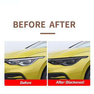 2 Pcs pellicola protettiva per fari <span class=keywords><strong>auto</strong></span> luce anteriore trasparente nero affumicato TPU adesivo per <span class=keywords><strong>Volkswagen</strong></span> VW Golf 8 MK8 2020 2021 - Product Image 6