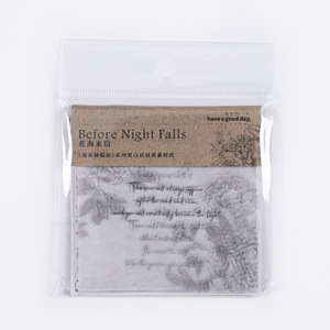 Papel de Material Retro de la serie de caídas nocturnas, Material decorativo para diario, negro <span class=keywords><strong>y</strong></span> blanco, 20 hojas - Product Image 1