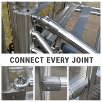 Connecteur intérieur à 90 degrés en aluminium pour tube Lean, raccord sans soudure pour tube Lean de 28 mm