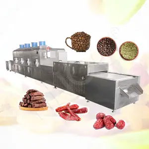 Máquina automática de esterilização por micro-ondas para café da manhã, frutas e castanhas de caju, folhas de moringa e cereais amargos, equipamento HNOC