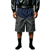 Short en patchwork fabriqué en Chine, logo personnalisé, short Y2k en nylon de haute qualité, short léopard surdimensionné