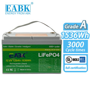 Güç istasyonu, mobil ev, Van ömrü, hafif ve bakım gerektirmeyen 12Volt 120Amph derin döngüsü Lifepo4 güneş pili - Product Image 1
