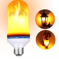 Ampoules LED à effet de flamme de Noël, 4 modes avec effet inversé, culot E27, ampoules LED à flamme vacillante pour intérieur et extérieur