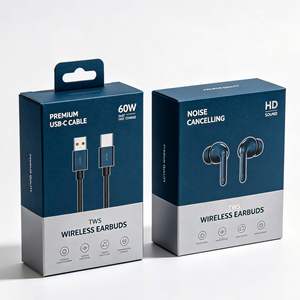 FX Wholesale Eco-Friendly Cardboard Phone Accessories Data Cable <b>Packing</b> <b>Box</b> Consumer Electronics Phone Charger Packaging <b>Box</b> - Product Image 2