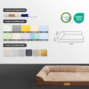 Usine personnalisé orthopédique mousse à mémoire de forme doux chien chat Pet canapé-lit tapis de couchage étanche amovible mousse à mémoire de forme lits pour animaux de compagnie - Product Image 3