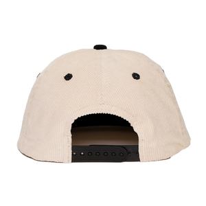 Casquettes Snapback non structurées à 5 panneaux personnalisées, logo brodé bicolore, casquettes en velours côtelé - Product Image 4