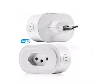 Tuya Smart Life Brazil Smart WiFi Prises Prises avec compteur d'énergie Protection contre les surcharges Prise intelligente